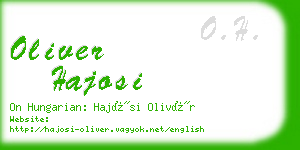 oliver hajosi business card